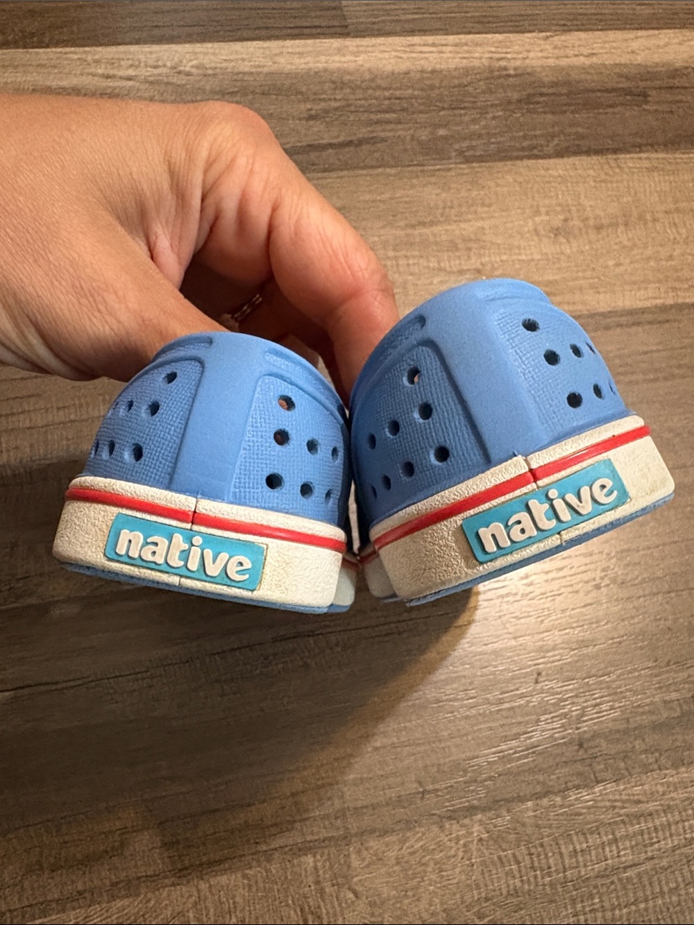 3 Toddler Size 7 Shoes - Adidas Bubble Comfy, Crocs, Native - Picture 11 of 12